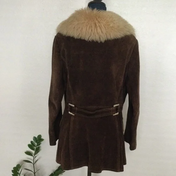 Vintage Leather Penny Lane Jacket with Faux Fur - Picture 5 of 6